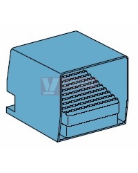 XPEM310   Spínač nožní, kovový s MO krytem, 1 krok, 1V+Z, bez mech.blok., kabelový vstup 2x Pg16