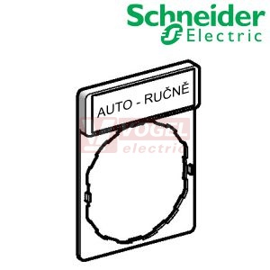 ZBY2T64  Nosič štítků 30x40mm se štítkem 8x27mm, popis "AUTO-RUČNĚ"