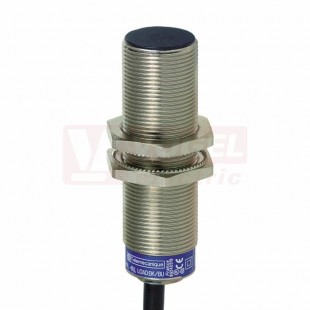 XS1M18KP340 Indukční čidlo M18, mosaz, Sn=5mm, 12…24VDC, délka těla 60mm, kabel 2m, stíněný, PNP/NPN, NO+NC, IP68