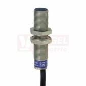 XS1M12KP340 Indukční čidlo M12, mosaz, Sn=2mm, 12..24VDC, kabel 2m, délka těla 54mm, stíněný, PNP/NPN, NO+NC, IP68