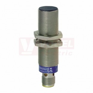 XS1M18KP340D Indukční čidlo M18, mosaz, Sn=5mm, 12…24VDC, délka těla 72mm, stíněný, PNP/NPN, NO+NC, konektor M12/4pin, IP67