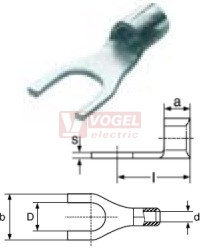 2,5x 3  KU-SP-U Vidlice neizol.(St.ozn.S 2,5-U3)