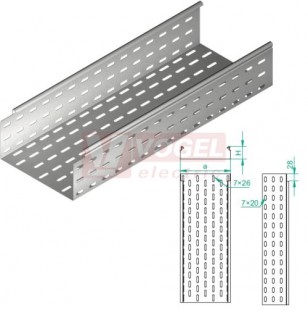 Žlab perf šxv 300x110 KCJ300H110/3N , tl.1,0mm (120430)