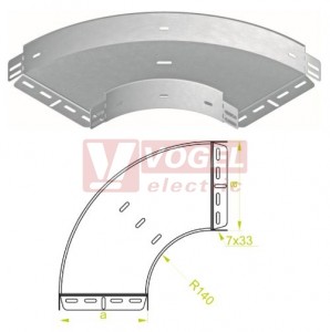 Koleno ploché 90° 150x 42 KKPJ150H42, plné, oblý roh, tl.1,0mm (140314)