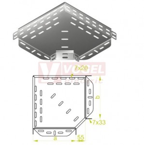 Koleno ploché 90° 600x 60 KKP600H60, perforované, ostrý roh, tl.1,5mm (162860)