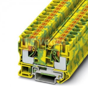 PT 10-PE svorka řadová pro ochranný vodič, PUSH-IN, 2 přípojky, š=10,2mm, zeleno/žlutá (3212131)