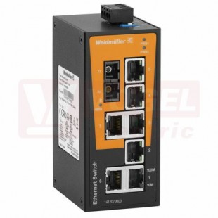 IE-SW-BL08T-7TX-1SC ethernetový Switch BasicLine, neřízený, 7xRJ45, 1xSC optický port 10/100MBit/s, 12-60VDC, IP30, š 50mm, -40..+75°C (1412080000)