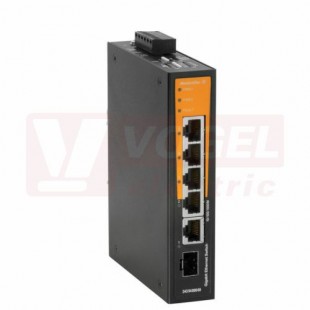 IE-SW-BL05-4GT-1GS ethernetový Switch BasicLine, neřízený, 4+1xRJ45 10/100/1000MBit/s, 12-60VDC, IP30, š 29mm, -10..+60°C (2435400000)