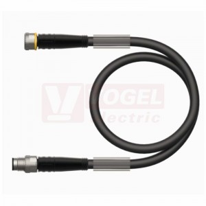 PKG3M-0,3-PSG3M/TEL konektor M8/3-pin/vidl/přímý - kabel ČE PVC 3x0,34mm2 L=0,3m - konektor M8/3-pin/zás/přímý (6625300)