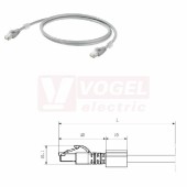 IE-C6FP8LD0003M40M40-D Patch kabel Cat.6 S/FTP, konektory RJ45/RJ45, IP20, šedý, délka 0,3m (1165940003)