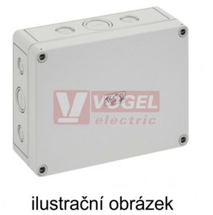 PC 1813-6f-o Plastová krabice TK 180x130x63mm víko šedé, bez předlisů, IP66, RAL7035, polykarbonát