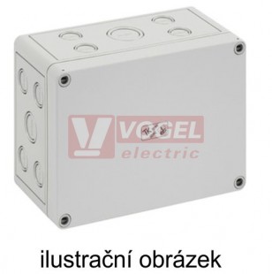 PC 1813-9-o Plastová krabice TK 180x130x90mm, víko šedé, bez předlisů, IP66, RAL7035, polykarbonát