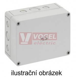 PC 1813-8f-o Plastová krabice TK 180x130x84mm, víko šedé, bez předlisů, IP66, RAL7035, polykarbonát