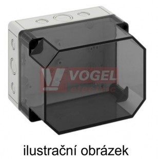 PC 1813-13-f-to Plastová krabice TK 180x130x137mm, víko průh.PC,bez předlisů, IP66, RAL7035, polykarbonát