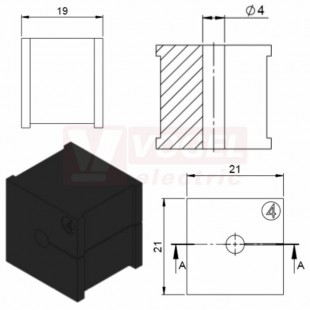 EMC-KT4 vložka EMC černá, průměr 4-5mm (99461)