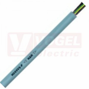 Ölflex 140 300/500V 14G   2,5 kabel flexibilní PVC, šedý plášť, odolný vůči oleji, černé čísl. žíly se ze/žl (0011045)