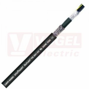 Ölflex FD 891 CY 300/500V 18G  1,0 stíněný kabel, vysoce flexibilní, do energet.řetězů, černý vnější plášť z PVC, černé čísl.žíly se zl/žl, s certifikací UL/cUL AWM (1027302)