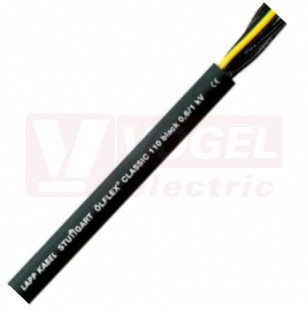 Ölflex Classic 110 Black 0,6/1kV 14G  1,5 kabel ovládací, černý plášť PVC, černé čísl.žíly se ze/žl (1120322)