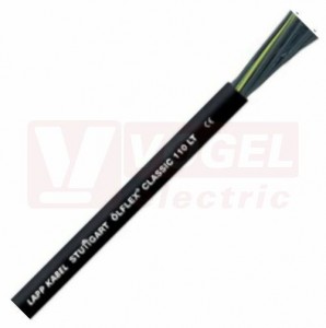 Ölflex Classic 110 LT 300/500V  7G   2,5 kabel flexibilní, plášť PVC černý, odolný proti chladu, čísl.žíly se ze/žl (1120766)