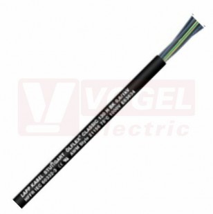 Ölflex Classic 130 H BK 0,6/1 kV  7G  1,0 kabel flexibilní, bezhalogenový, odolný vůči šíření plamene, černý plášť, černé čísl.žíly se ze/žl (1123414)