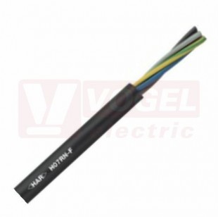 H07RN-F 12G   1,5  450/750V kabel pryžový pro drsné provozní podmínky, černé čísl.žíly se zl/žl (1600148)