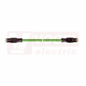 IE-PNA-5-RJ45-0,5-Y-2-22-1-RJ45 patch kabel, Profinet typ A, Cat.5, 2x RJ45, barva zelená (RAL6018), celkové stínění měděným opletem a hliníkem kašírovanou plast.folií, vnější pr. 6,5mm, IP20, UL/CSA (CMG), PVC, délka 0,5m (2171178)