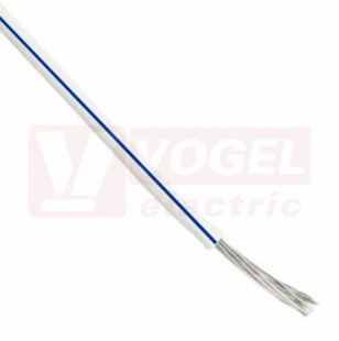 H07V-K  1x8AWG (10mm2) bílý s modrým pruhem, vodič jednožilový PVC, MULTI-STANDARD SC 2.1, aprobace CE / CSA / HAR / RU / UL / EAC / Fire (4160844)