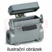 Kryt vel.10, 1-třm., soklový s kovovým víkem, nízké provedení, 2 kabel.vstupy M20, H-A 10 SDRL M20 (79456200)