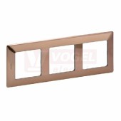 754163 Valena Life Rámeček trojnásobný, měděný, rozměr 228x86mm, montáž vodorovná i svislá