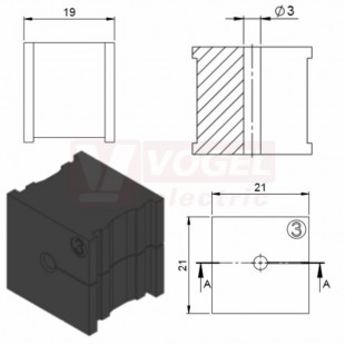 EMC-KT3 vložka EMC černá, průměr 3-4mm (99460)