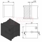 EMC-KT3 vložka EMC černá, průměr 3-4mm (99460)