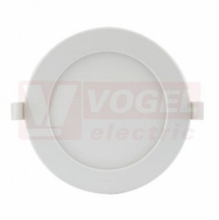 Svítidlo LED podhledové 12W PODHLED-UNI-12W-R165-3000-6000K, 950 lumen, 3v1 volitelné 3000/4000/6000K, rozměr pr.170x32mm, mont.otvor 155mm, IP20/IP44 čelně, rámeček bílý, živ. 30 000h.  (4738982)