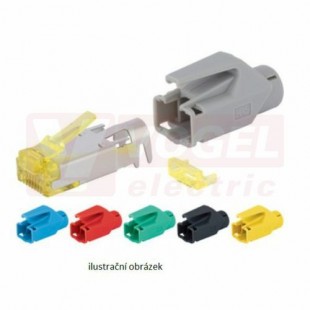 RJ45 konektor Stecker TM31 Hirose Cat.6A RD, rudý, třída EA do 500MHz, vhodné pro kabely s lankovým jádrem AWG24/7, AWG26/7, AWG27/7 (24441259)