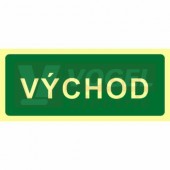 Tabulka fotoluminiscenční "VÝCHOD" text 30x15cm (zelený podklad), (FLZ34)