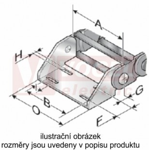 KA 35125 řetězové zakončení (s čepy), pro vnitřní š=125mm, pro řetěz MP 35, pozink. (MR-035000007700)