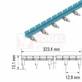 TCC 12,8/26 BL hřeben propojovací modrý, rozteč 12,8mm, 26 propojek, délka 323,4 mm (2556460000)