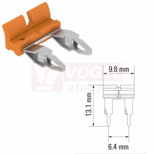 TCC 6,4/2 OR hřeben propojovací, rozteč 6,4mm, 2 propojky, určeno pro paticová relé  (2556350000)