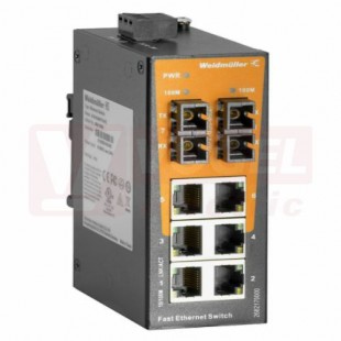 IE-SW-EL08-6TX-2SC ethernetový Switch Ecoline, neřízený, Fast Ethernet, 6xRJ45, 10/100MBit, 10-30V DC, 2xSC opticky port 100MBit/s, š 41mm, IP30 (2682170000)