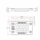 KEL-DPZ 6/18-1 membránová průchodka, šedá RAL7035, IP54, IP55, IP64, IP65, IP66, výřez 52x36mm, d=85,5mm, š=54mm, v=7,5mm, počet otvorů pro šrouby 4, rozsah upnutí 18x3,2x6,5mm (43811)