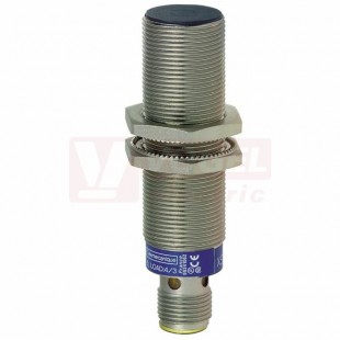 XS1M18PAS20D Indukční čidlo M18, nerez, Sn=5mm, 12…24VDC, délka těla 70mm, stíněný, PNP/NO, konektor M12/4pin, IP67