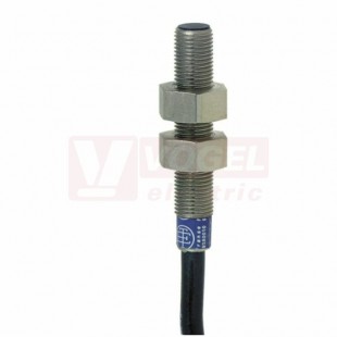 XS1N05PA311 Indukční čidlo M5, nerez, Sn=0,8mm, 5…24VDC, kabel 2m, délka těla 29mm, stíněný, PNP/NO, IP67