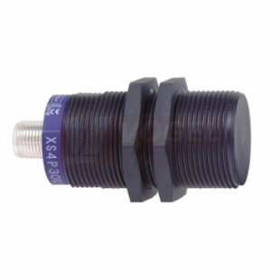 XS4P30MA230K Indukční čidlo M30, plast, Sn=15mm, 24…240VAC/DC, délka těla 70mm, nestíněný, NO, konektor (samec) 1/2"20 UNF, 3pin, IP67