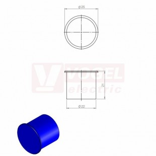 ST-B-HD 22 FDA ucpávka, modrá RAL5005, vnější pr.25mm (70504)