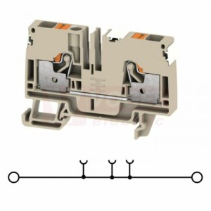 A2C  6 DL svorka řadová, PUSH-IN 6mm2, sv.šedá 1/1, š=8,1mm, 800V/41A (2674870000) DL = Direct Labeling - svorka je osazená štítky pro přímý popis