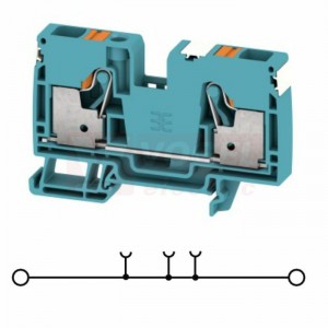 A2C 10 DL BL svorka řadová PUSH-IN 10mm2, sv.modrá 1/1, š=10mm, 1000V (2674950000) DL = Direct Labeling - svorka je osazená štítky pro přímý popis