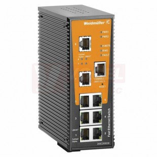 IE-SW-AL08M-8TX Síťový switch, spravovaný, Fast Ethernet, Počet portů: 8x RJ45, IP30, -40 °C...75 °C (2682280000)