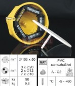 KR 97/L_NA krabice odbočná s víčkem a svorkovnicí, průměr 105/hl.50mm, (do sádrokartonu), IP30, PVC