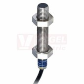 XS508B1DAL2 Indukční čidlo M8, nerez, Sn=1,5mm, 12…48VDC, délka těla 50mm, stíněný, NO, kabel 2m, IP67