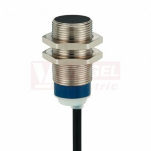 XS518B1PAL2 Indukční čidlo M18, mosaz, Sn=5mm, 12…24VDC, délka těla 38,5mm, kabel 2m, stíněný, PNP/NO, LED žlutá, IP68/69K