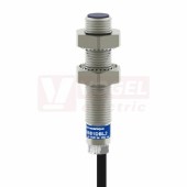 XS608B1PAL2 Indukční čidlo M8, nerez, Sn=2,5mm, 12…48VDC, kabel 2m, délka těla 50mm, stíněný, PNP/NO, IP67